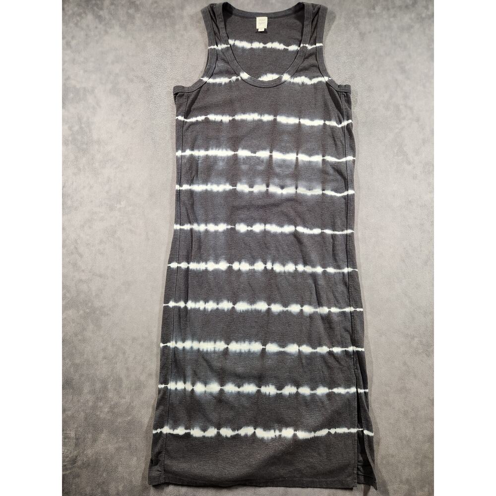 ROAN & RYAN Tie Dye Maxi Dress Womens Size Medium Gray Tank Beach Hippie